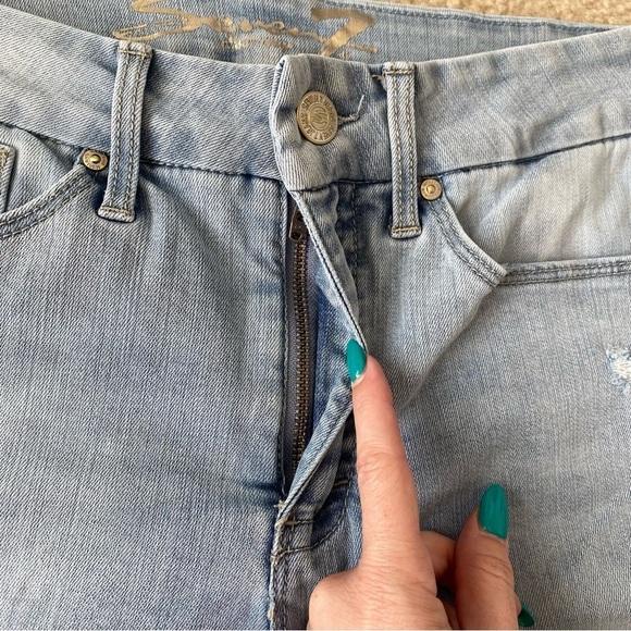 Seven7 Women’s Tummyless High Rise Skinny Distressed Jeans Size 10 NWOT - Picture 6 of 12